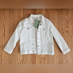 NWT H&M Kids White Jean Jacket Size 6